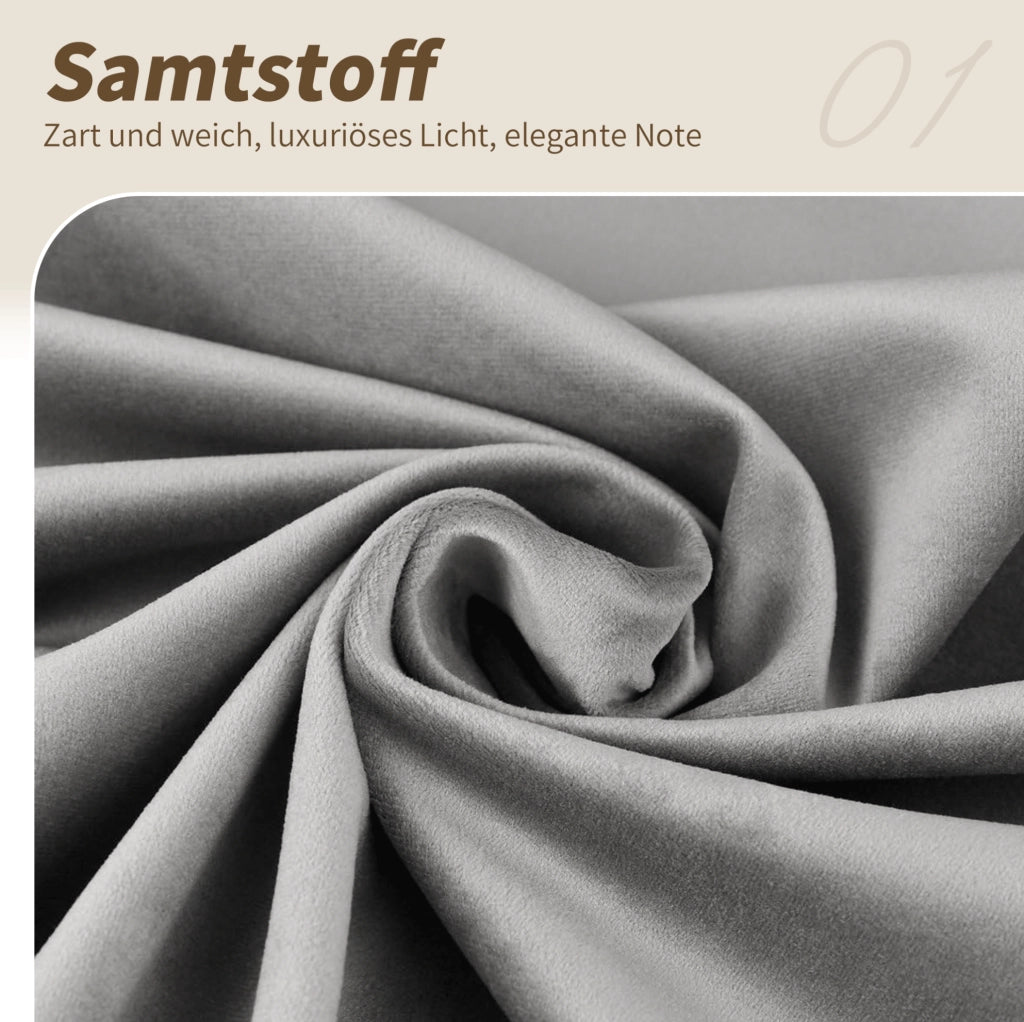 Letto imbottito in velluto grigio 180 x 200 cm con LED e USB
