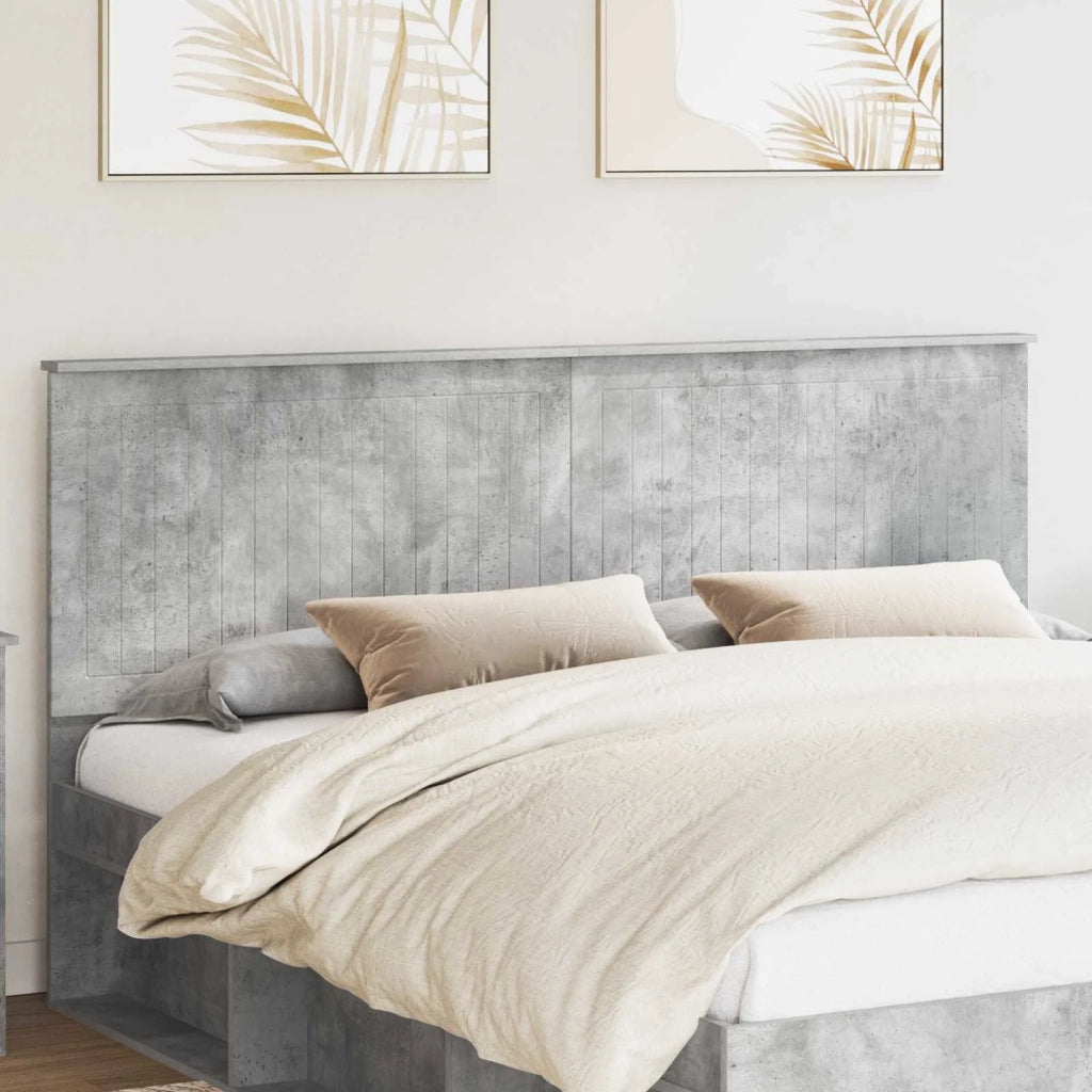 Testiera con testiera Grigio cemento 180 cm Legno multistrato 887729