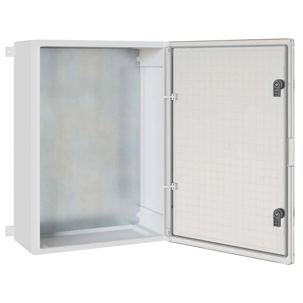 Armadio elettrico moderno 50 x 24 x 70 cm resistente design elegante uso interno/esterno plastica grigia 02_0058217