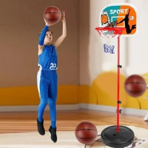 Canestro basket altezza regolabile con tabellone e palla per bambini LARGE 94939
