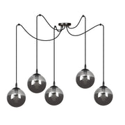 Lampadario Emibig GIGI 5, 5xE14 nero grafite dimmer