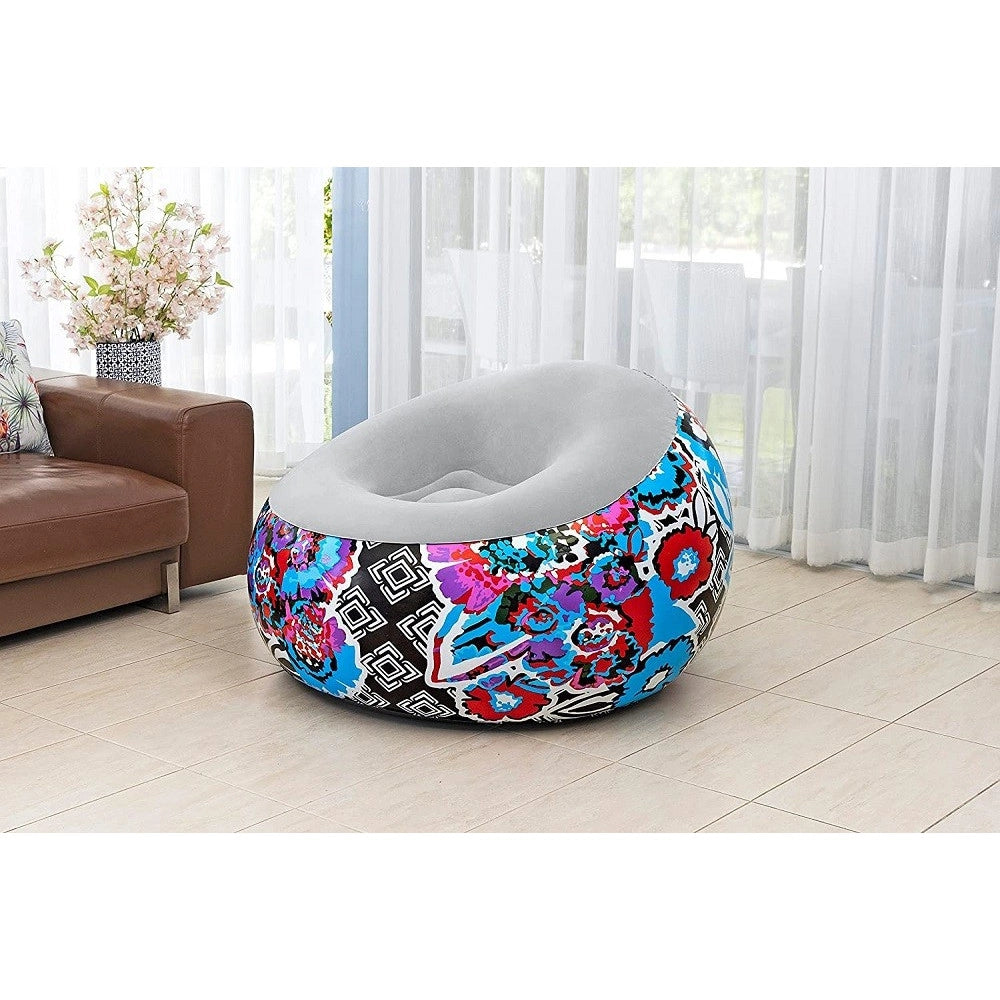 Trade Shop - Poltrona Gonfiabile Puffo Inflate-a-chair 112x112x66cm Floreale Street Art 75111 -