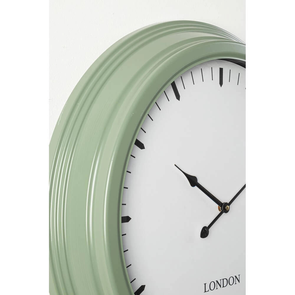 Orologio da Parete Rotondo in Acciaio Verde Salvia 58 cm - RADIOSO