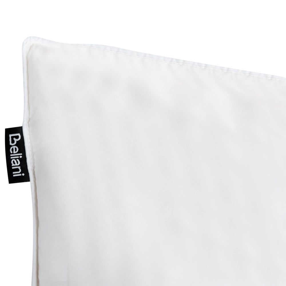 Cuscino da letto guanciale Cotone Bianco Piumino D'anatra e Piume 80 x 80 cm Medio Morbido