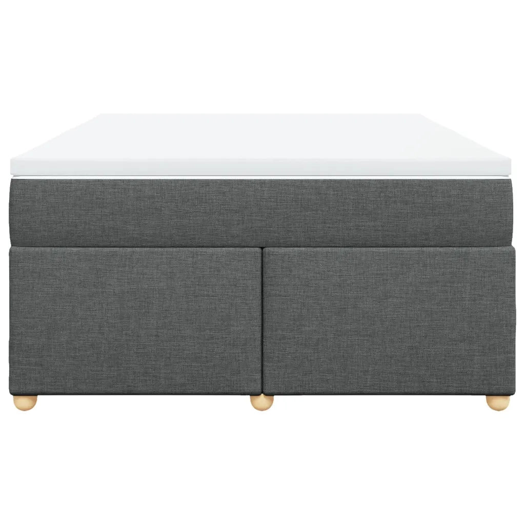 Giroletto a Molle con Materasso Grigio Scuro 140x200cm Tessuto 3285381