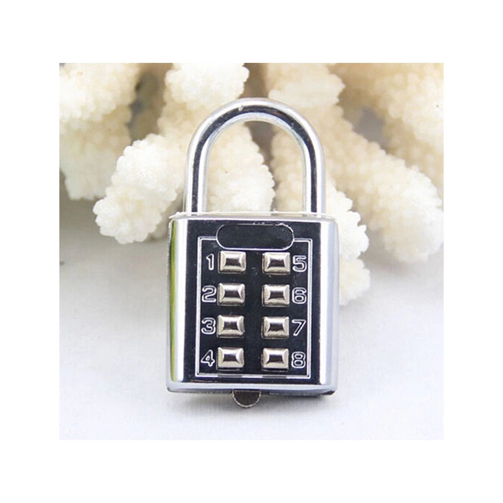 Trade Shop - Catenaccio Lucchetto A Combinazione Per Armadietto Spogliatoio 8 Cifre 35mm -