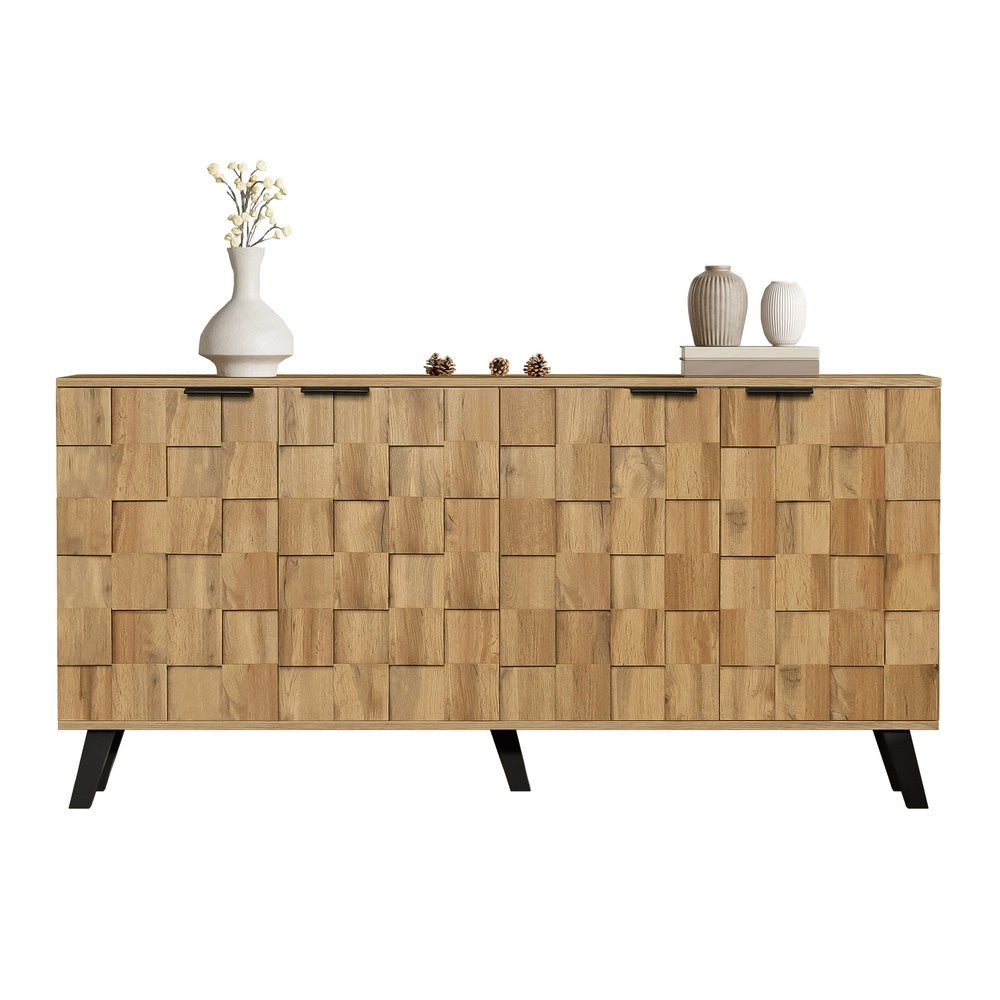 Credenza 4 Ante ¨C Xylo ¨C Bianco, 160x35x78 cm