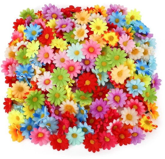 Fiori di seta per decorazione 100 pezzi - Capolinea fiorali - Decorazione DIY - Decorazione per matrimonio/cestini - Decorazione per feste/casa - Giardino - Decorazione riciclabile