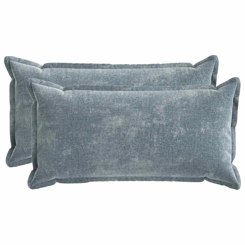 Federa 2 pz HOUTEN Azzurro 40 x 80 cm Tessuto Chenille 918229