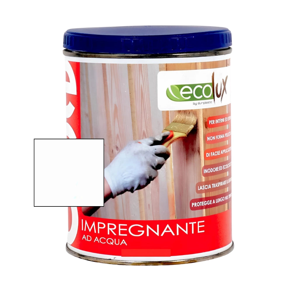 Ecolux impregnante fondo protettivo acrilico pigmentato bianco per legno *** formato 0,750 lt, confezione 1