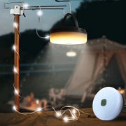 Lampada da campeggio con pannello solare/solare 12 metri luminoso bianco impermeabile IP44 con telecomando
