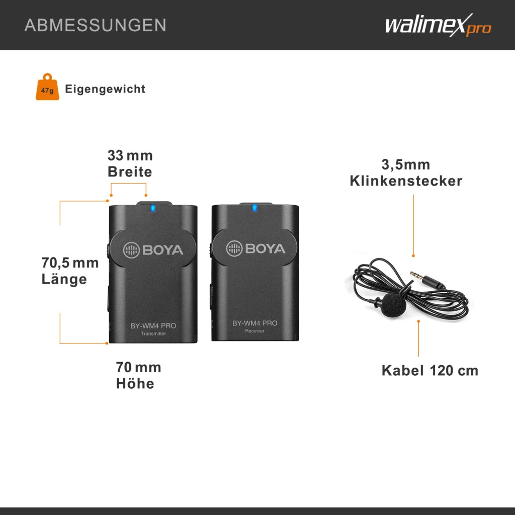 Boya WM4 Pro K-2 Microfono Set di 3 microfoni