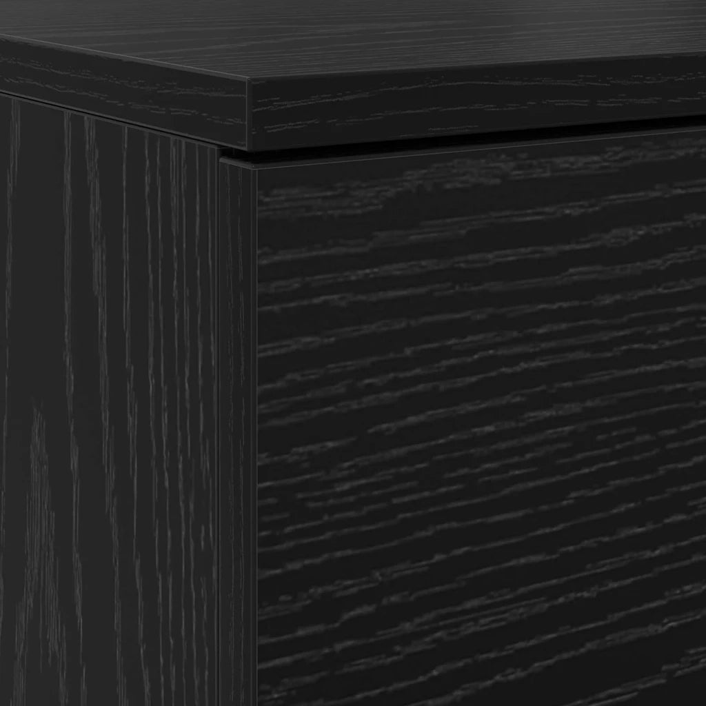 Mobile per scarpe con cassetto Rovere Nero 100,5 x 28 x 100 cm 871388