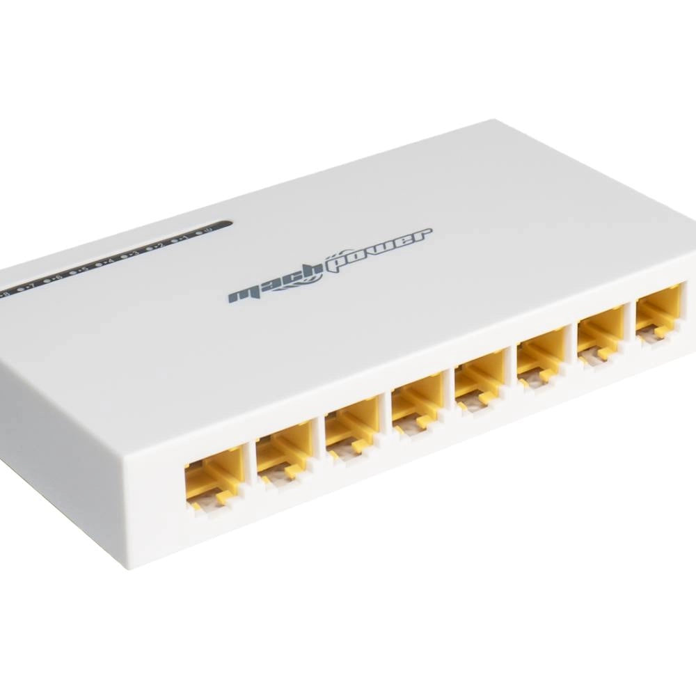Mach power switch gigabit ethernet desktop non gestito per rete domestica e ufficio *** numero posti 8 porte, confezi...