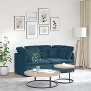 vidaXL Divano Modulare con Cuscini in Velluto Blu