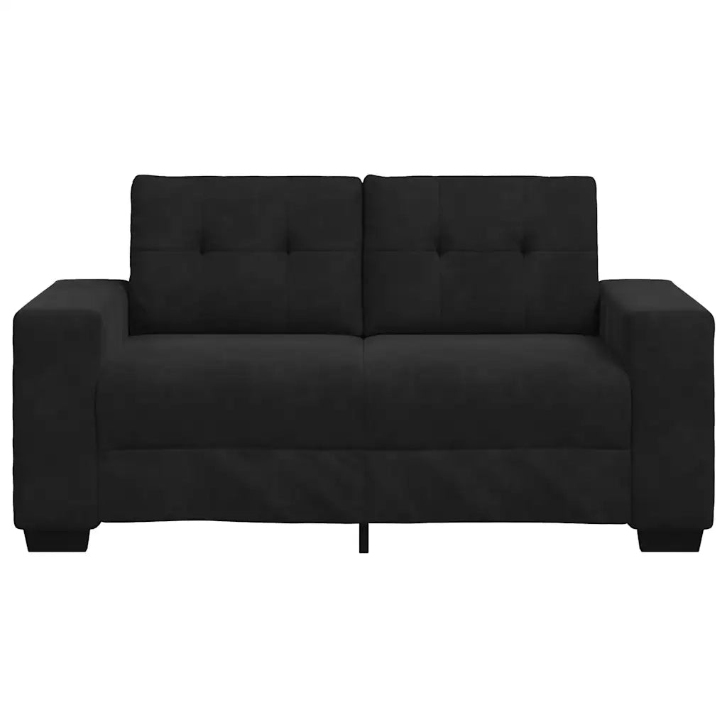 Divano Divanetto Nero 160x77x82 cm in Velluto 4105115