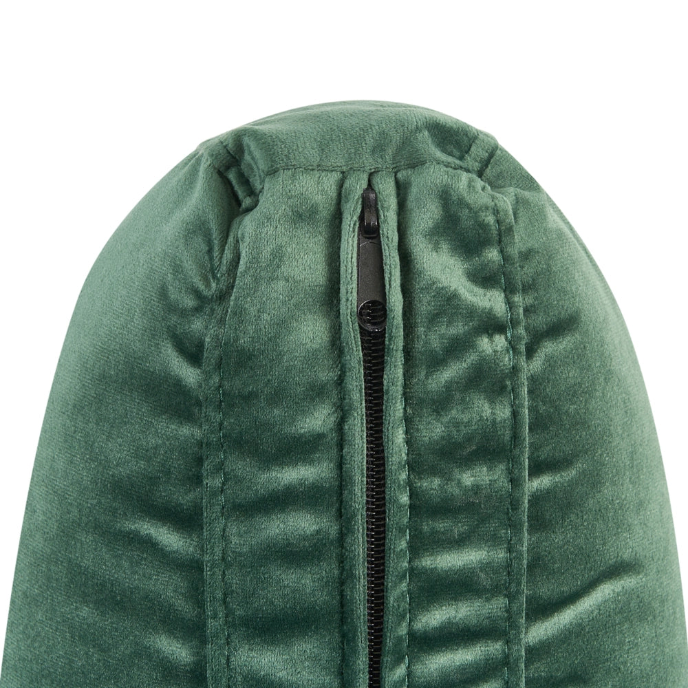 Divano ad angolo a 1 posto in velluto verde Modulo con gambe in metallo argento Stile glamour