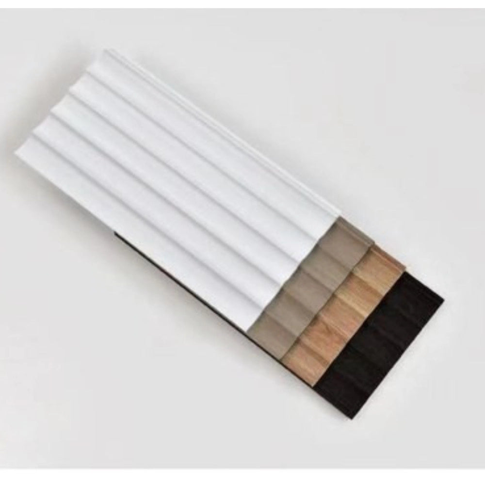 Trade Shop - Pannello Decorativo 3d Bianco 148x290 Cm Effetto Ondulato Moderno In Ps -
