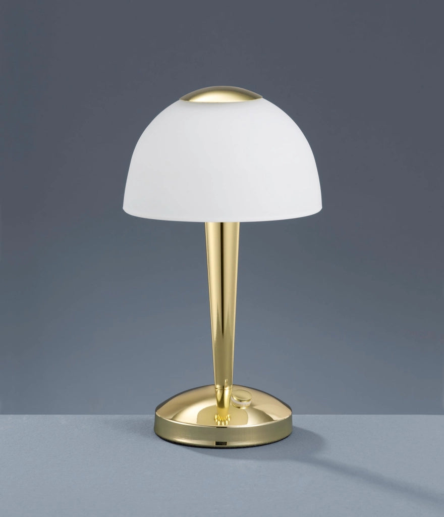 Lampada tavolo da Interno a LED in Metallo Ottone Lucido