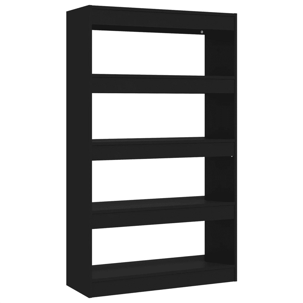 Libreria/Divisorio Nero 80x30x135 cm in Truciolato