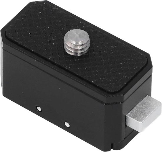 Piastra di Rilascio Rapido in Alluminio con Piastra Antiscivolo per Adattatore 1/4 Pollici