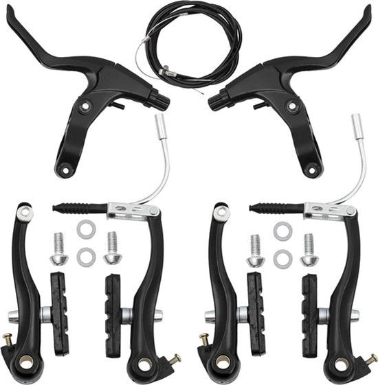 Kit di freni universale per bicicletta - 20 delig con freni a disco MTB anteriori e posteriori - Sostituzione del sistema frenante per biciclette da lavoro