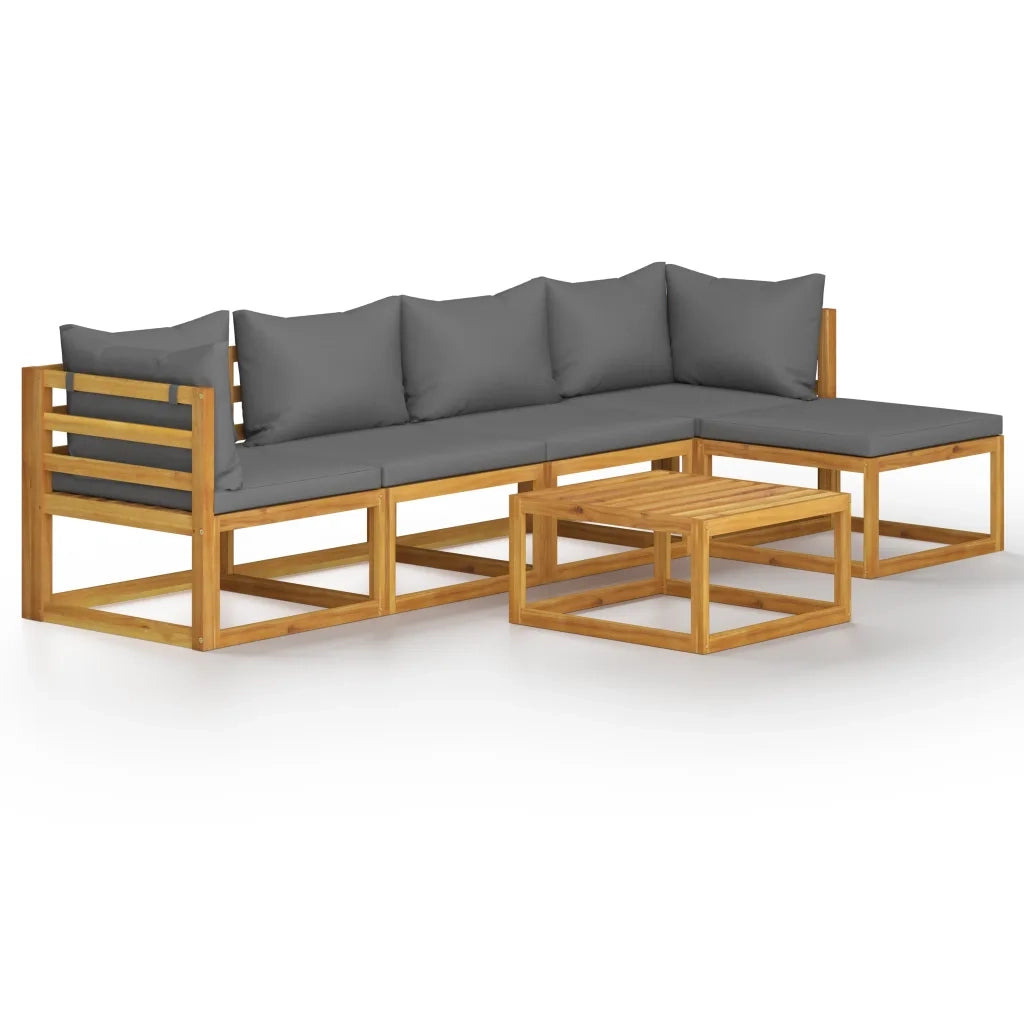 Set Divani da Giardino 6 pz con Cuscini in Massello di Acacia 3057605