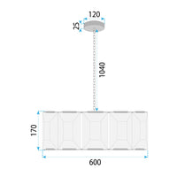 Lampada Da Soffitto APP1797-8CP Brush Gold