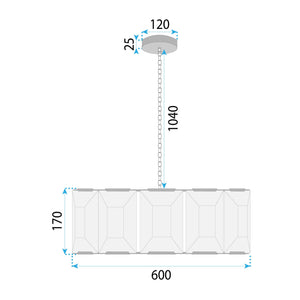 Lampada Da Soffitto APP1797-8CP Brush Gold