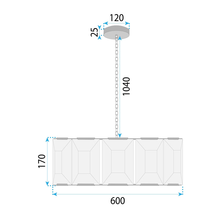 Lampada Da Soffitto APP1797-8CP Brush Gold