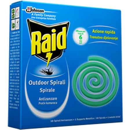 RAID SPIRALI ANTIZANZARE Confezione 10 pezzi - JOHNSON