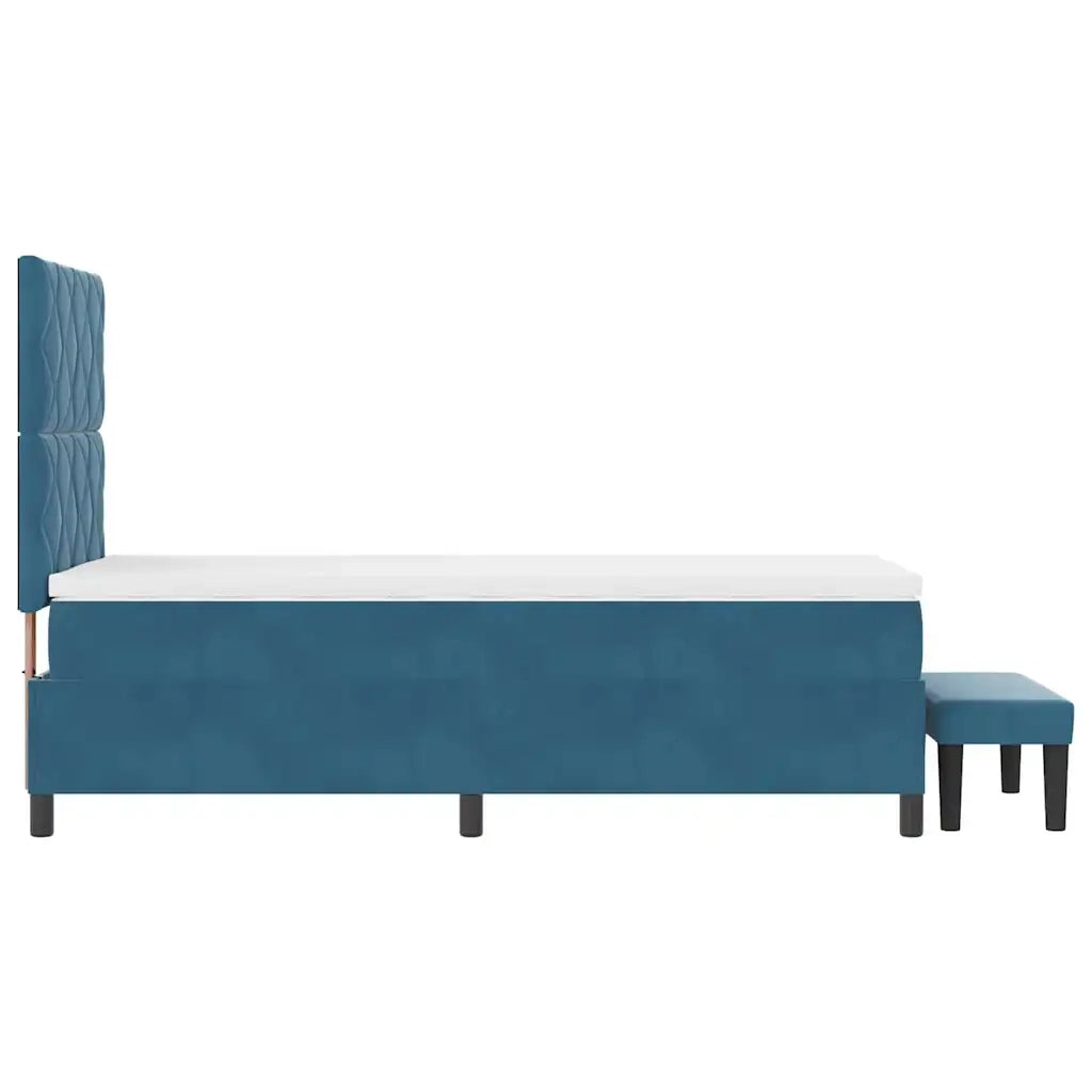 Letto a molle con testiera Blu scuro 200 x 100 cm Velluto 3344562