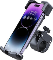Sostegno per Telefono per Bicicletta - Antishock - Sostegno Stabile per Smartphone per Bicicletta Scooter ecc - Sostegno per Telefoni da 4 a 7 pollici - Sostegno per Navigazione per Bicicletta Regolabile - Universale - Nero