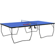 Tavolo da ping pong pieghevole ¨C zephmum ¨C blu, MDF, acciaio, 274x152.5x76 cm