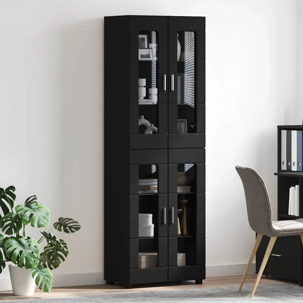 Credenza FLORIN Nero 60 x 35 x 182 cm Legno multistrato 3397905