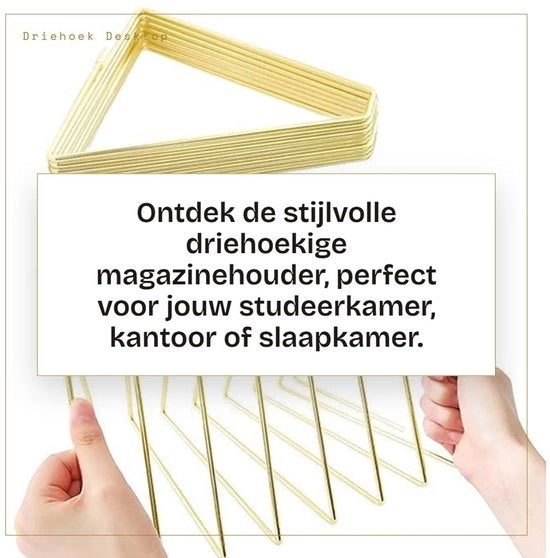 Sostegno per libri Regolabile - Triangolare - Metallico - Oro - Supporto per documenti - Spazievendente - Pannelli per libri