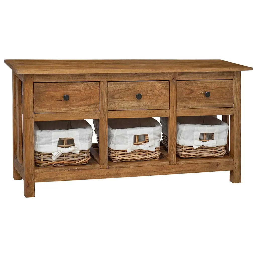 Credenza in Legno Massello di Recupero 100x30x50 cm