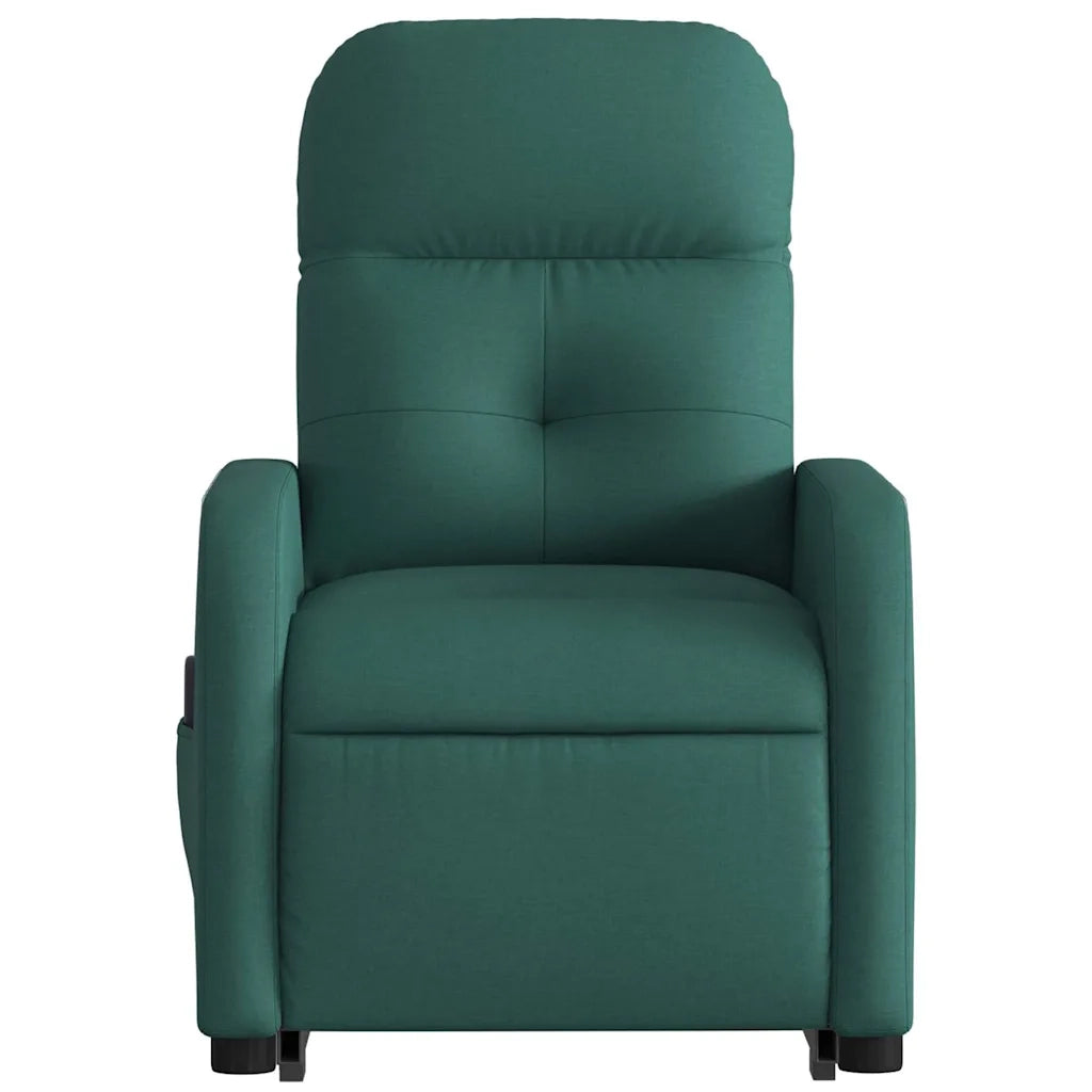 Divano Sedia-Poltrona Alzapersona Massaggiante Verde Scuro in Tessuto 621955