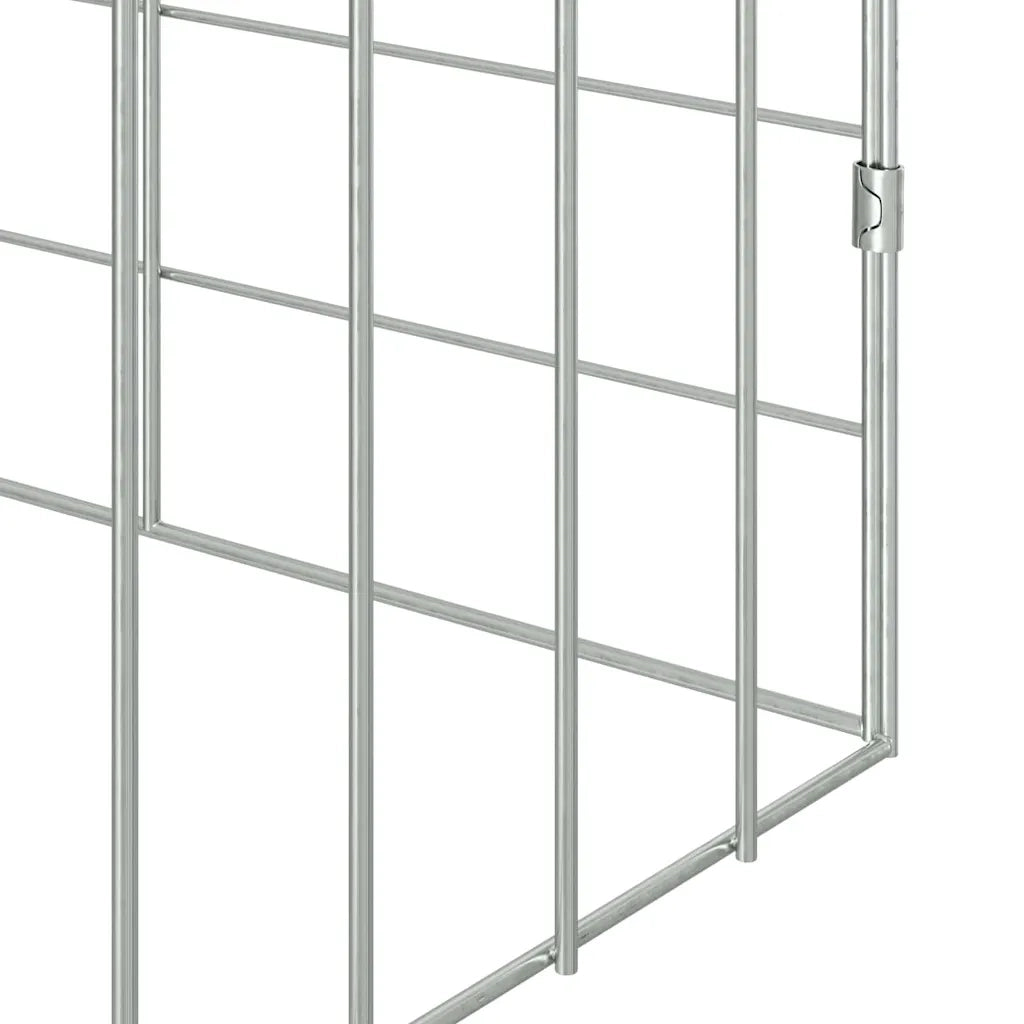 Gabbia per Conigli Argento 400 x 78 x 78 cm Acciaio zincato 42019234