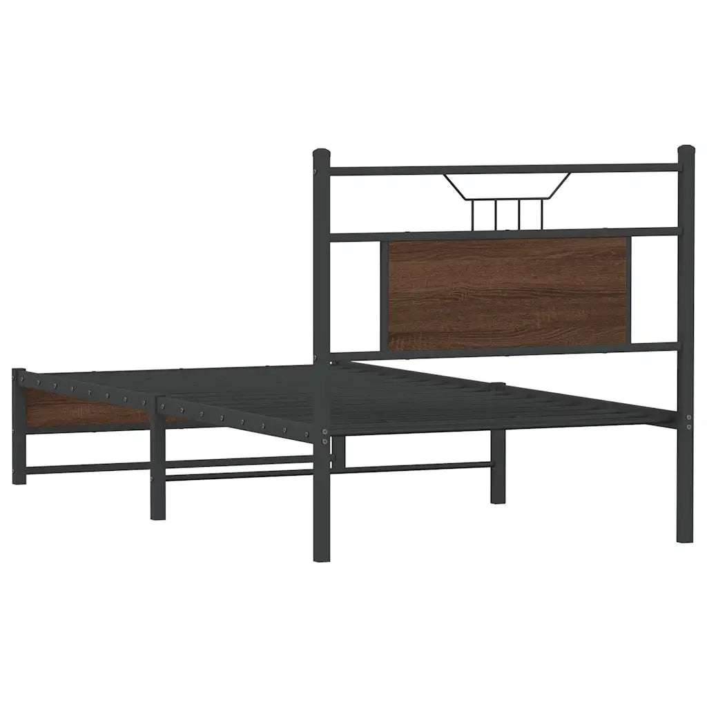 vidaXL Giroletto senza Materasso Rovere Marrone 80x200cm in Truciolato