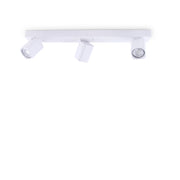 Spot Contemporaneo Rudy Alluminio Bianco 3 Luci Gu10 35W 3000K Ip20
