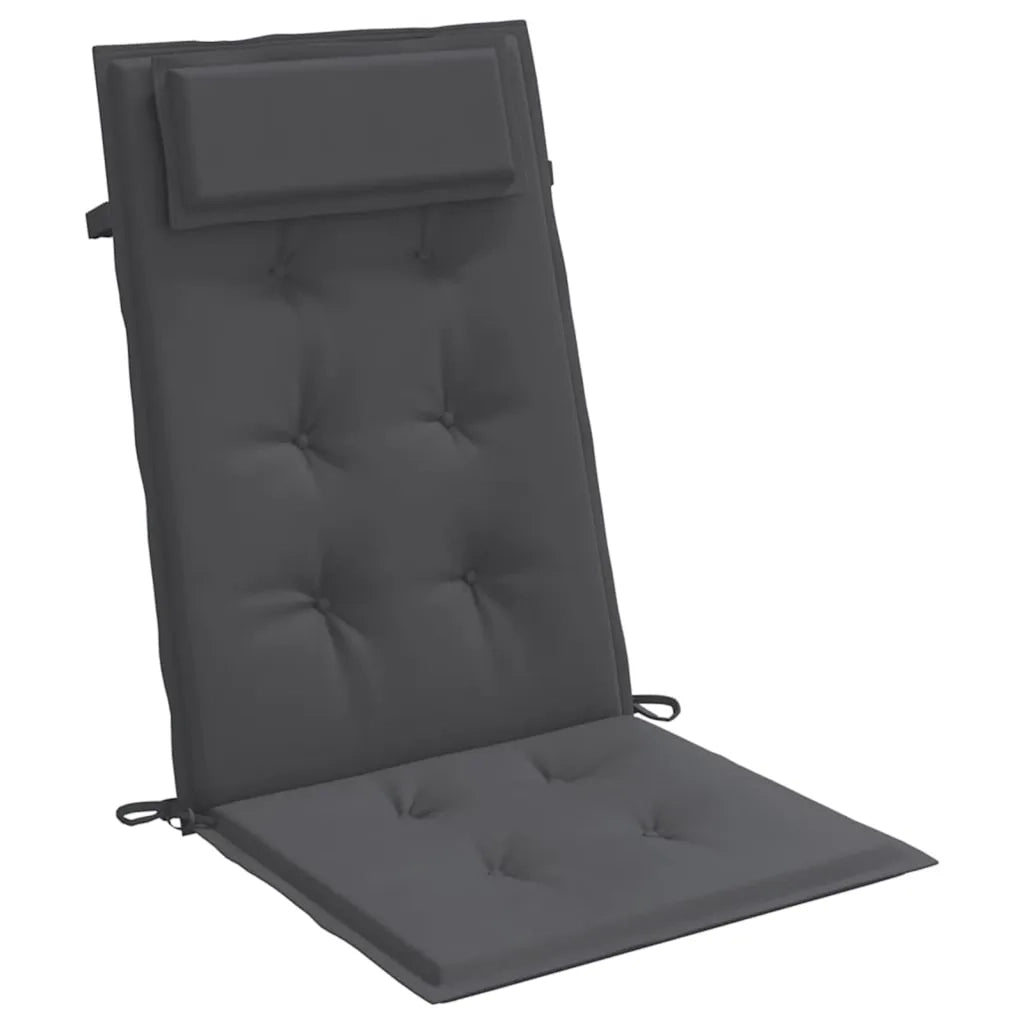 Cuscini per Sedia Schienale Alto 4 pz Antracite Tessuto Oxford 361875