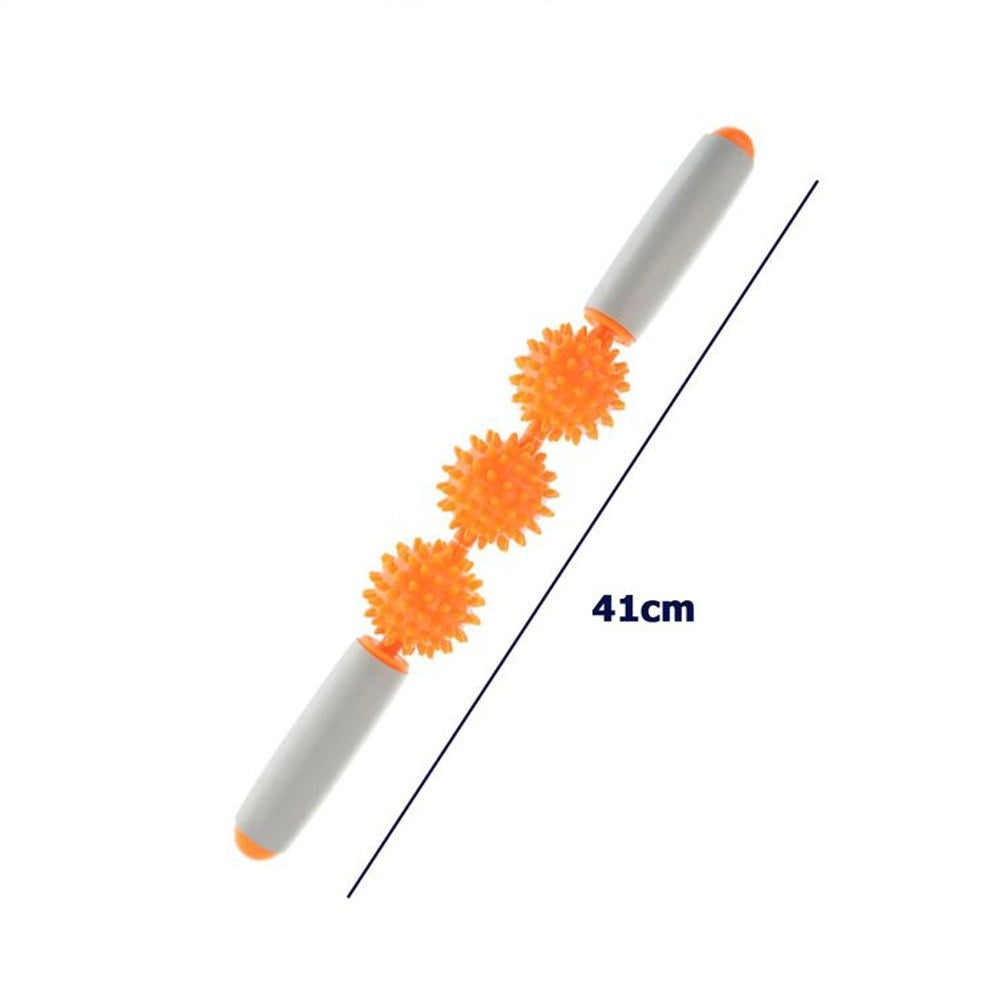 Trade Shop - Rullo Bastone Da Massaggio Muscolare 41 Cm Per Gambe, Schiena, Braccia, Cosce -