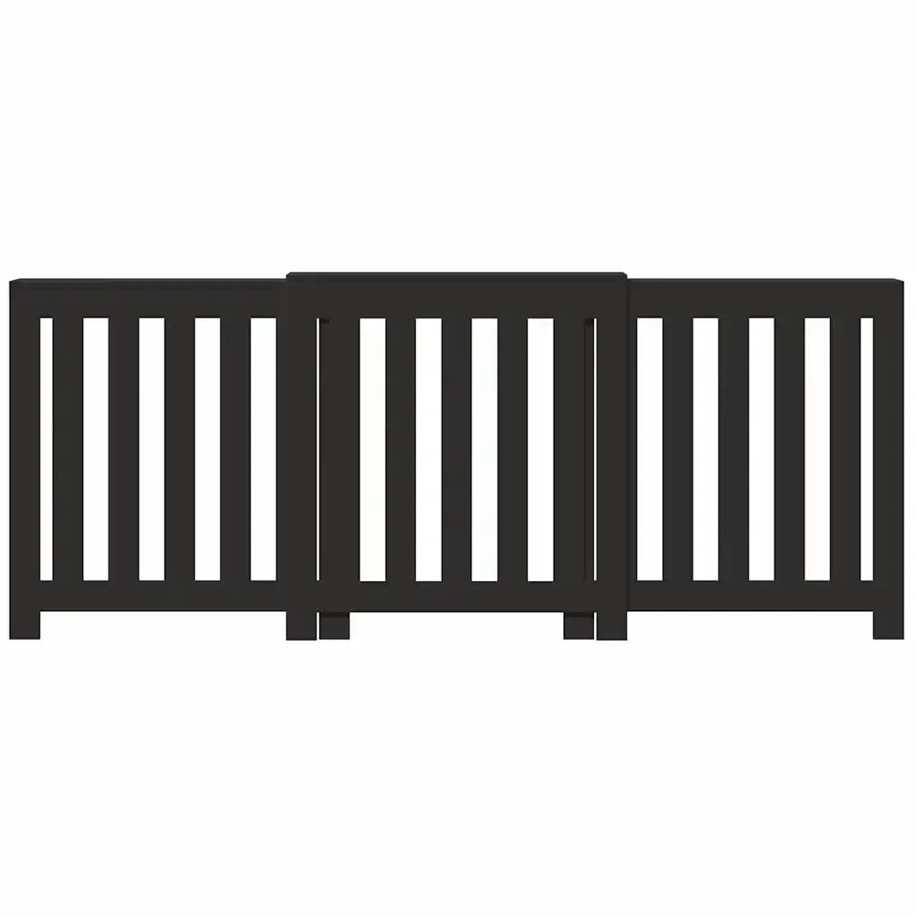 vidaXL Copertura Termosifone Nera 205x21,5x83,5 cm Legno Multistrato