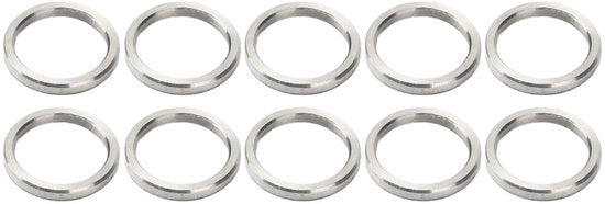 Set di sostegni per anelli 10 pezzi - diametro interno 12 mm - diametro esterno 15 mm - acciaio inossidabile - duraturo - ampio utilizzo - sostegni di distanza