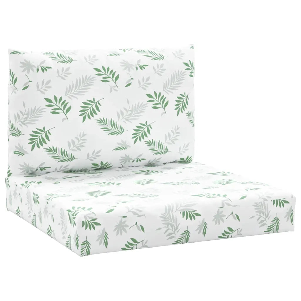 Cuscini per Pallet 2 pz Motivo a Foglie in Tessuto Oxfordcod mxl 115748