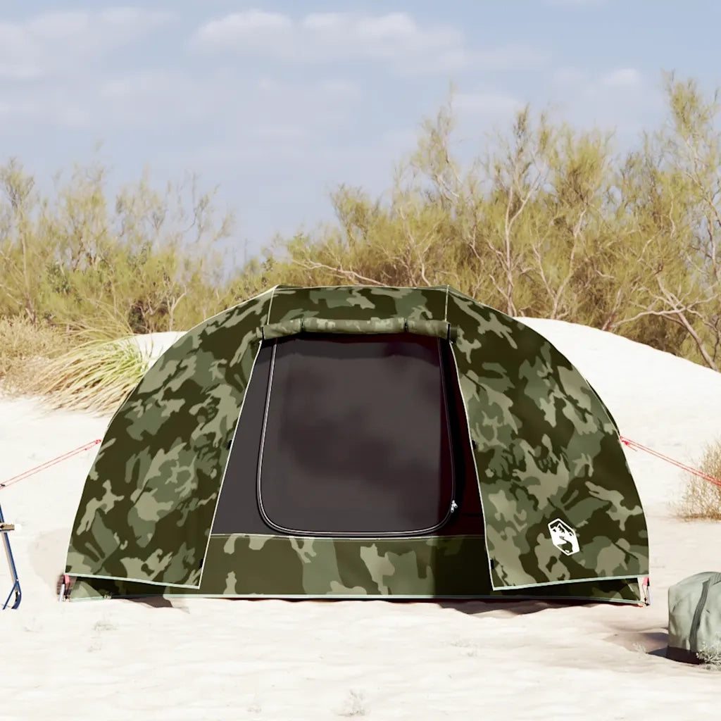 vidaXL Tenda da Pesca per 3 Persone Mimetica Impermeabile