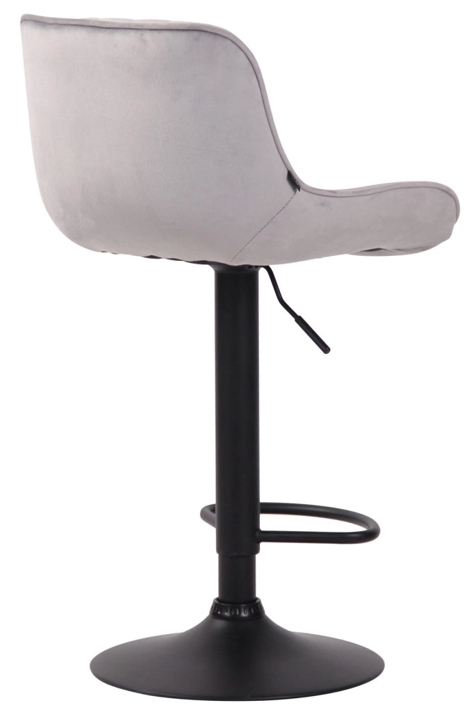 Set di 2 sgabelli da bar Lentini Velvet grigio,nero