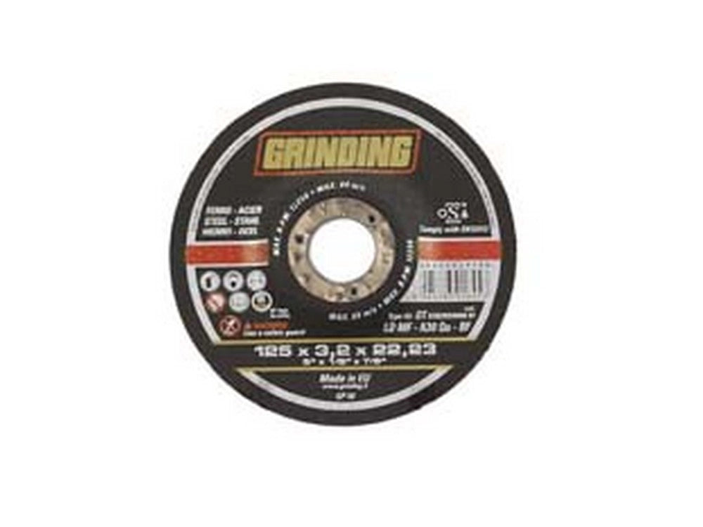 10pz dischi taglio centro depresso ferro  mm.125  mm125x3,2 foro 22,2 cod:ferx.fer139854