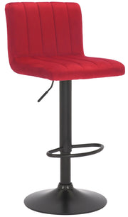 Sgabello da bar Jamie velvet rosso